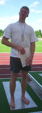 Vizemeister Thomas Eckl bei der Siegerehrung